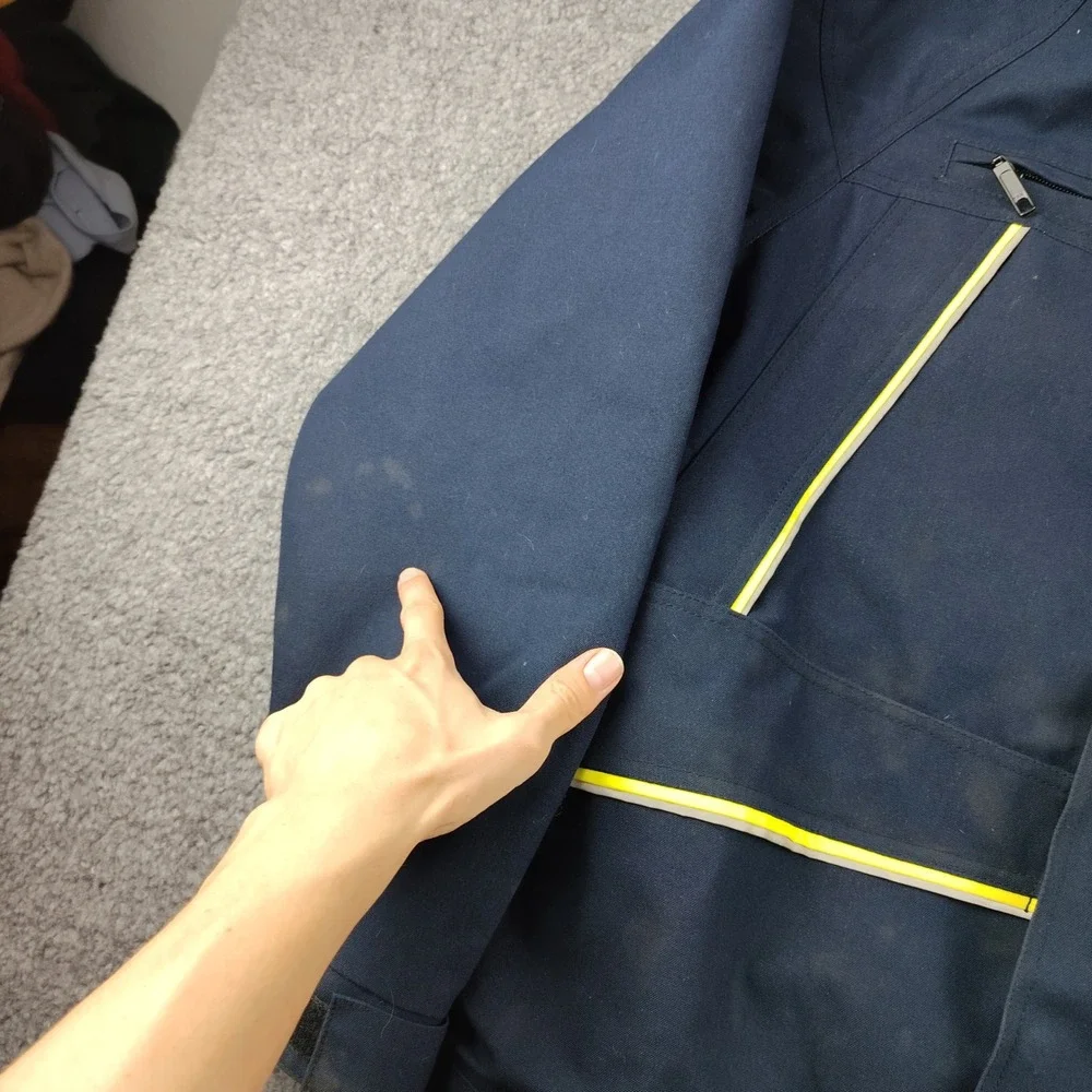ActionWest Jacket Mens XLT Navy Blue FR Flame Resistant Coat